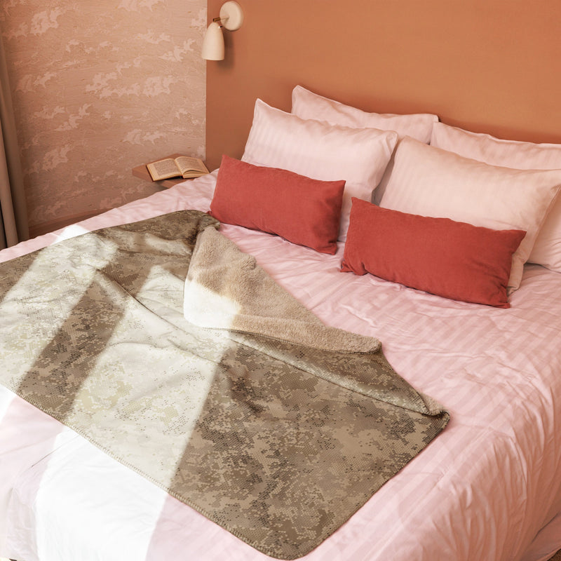 Hex Rattlesnake Desert CAMO Sherpa Blanket