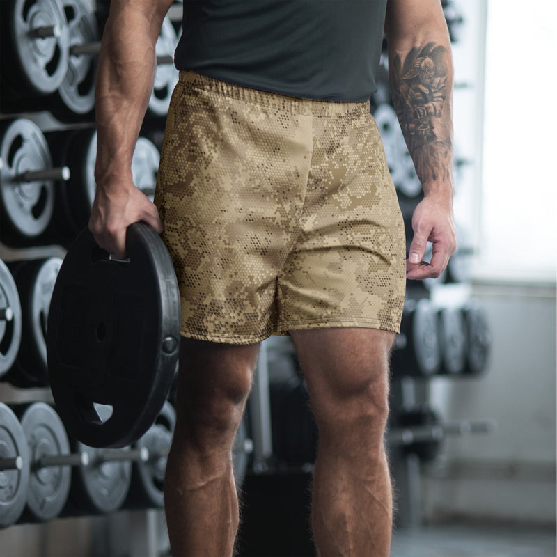 Hex Rattlesnake Desert CAMO Unisex Athletic Long Shorts - 2XS