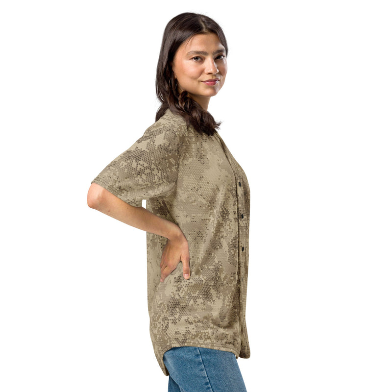 Hex Rattlesnake Desert CAMO Unisex Baseball Jersey