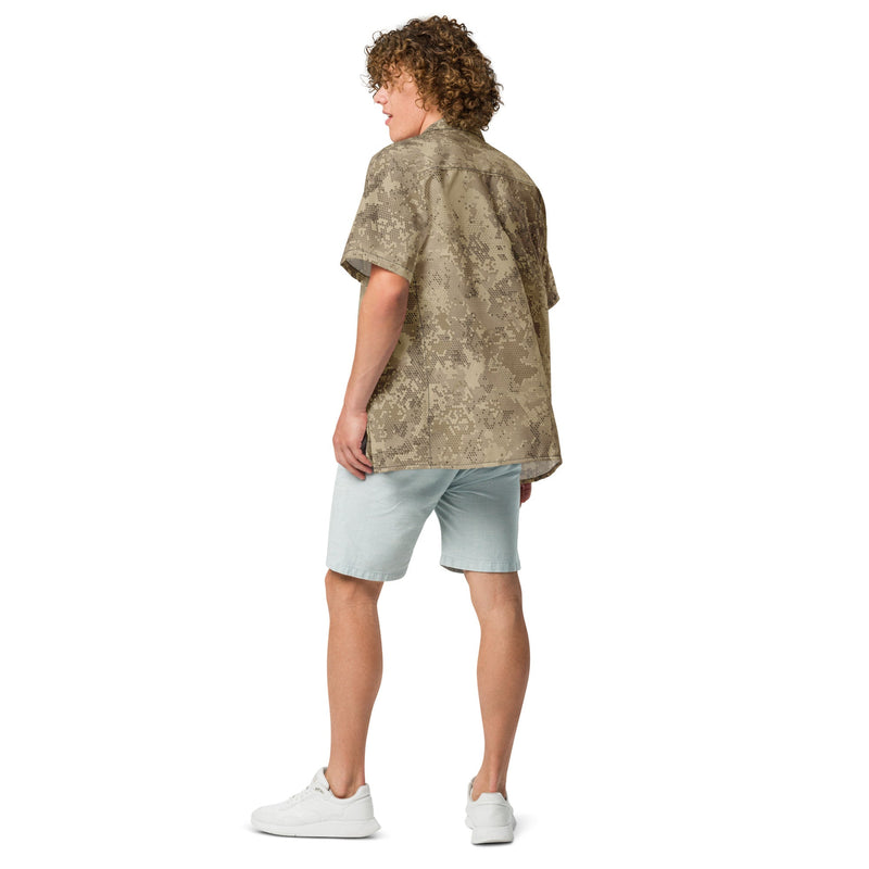 Hex Rattlesnake Desert CAMO Unisex Short-Sleeve Button Shirt - Button-Up