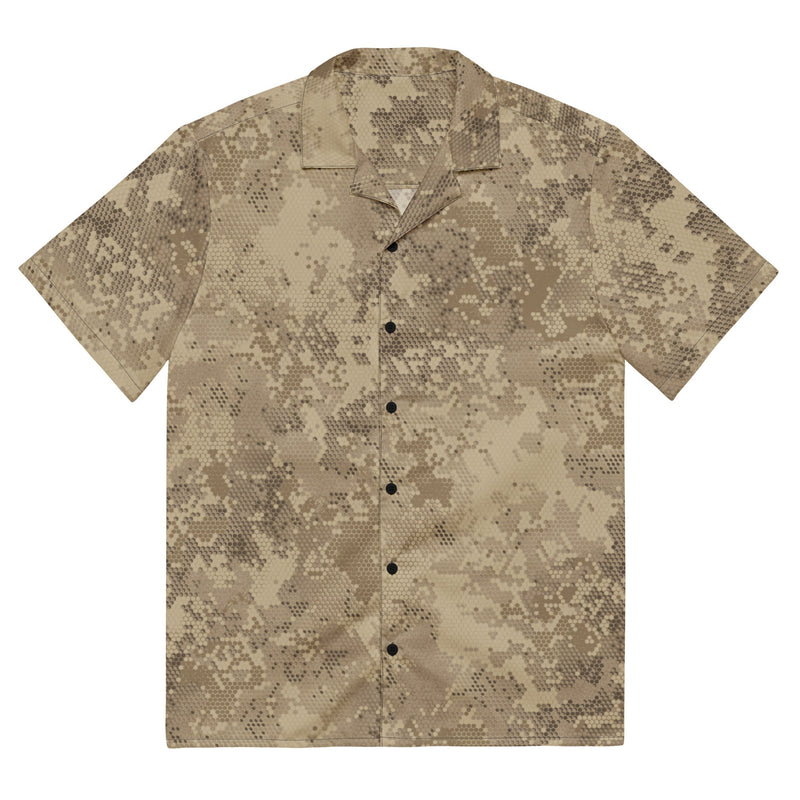 Hex Rattlesnake Desert CAMO Unisex Short-Sleeve Button Shirt - Button-Up