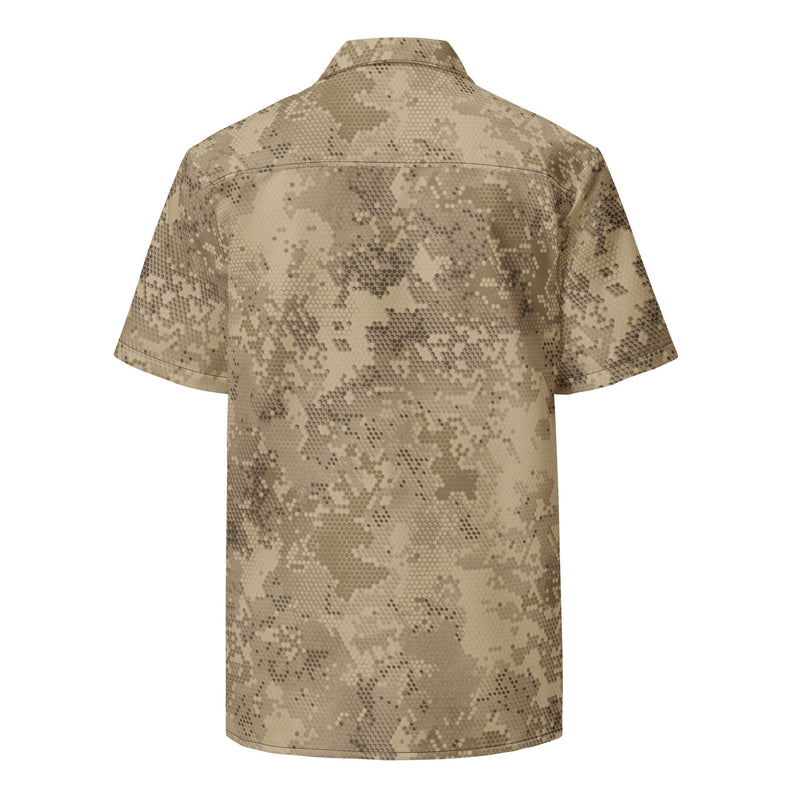 Hex Rattlesnake Desert CAMO Unisex Short-Sleeve Button Shirt - Button-Up