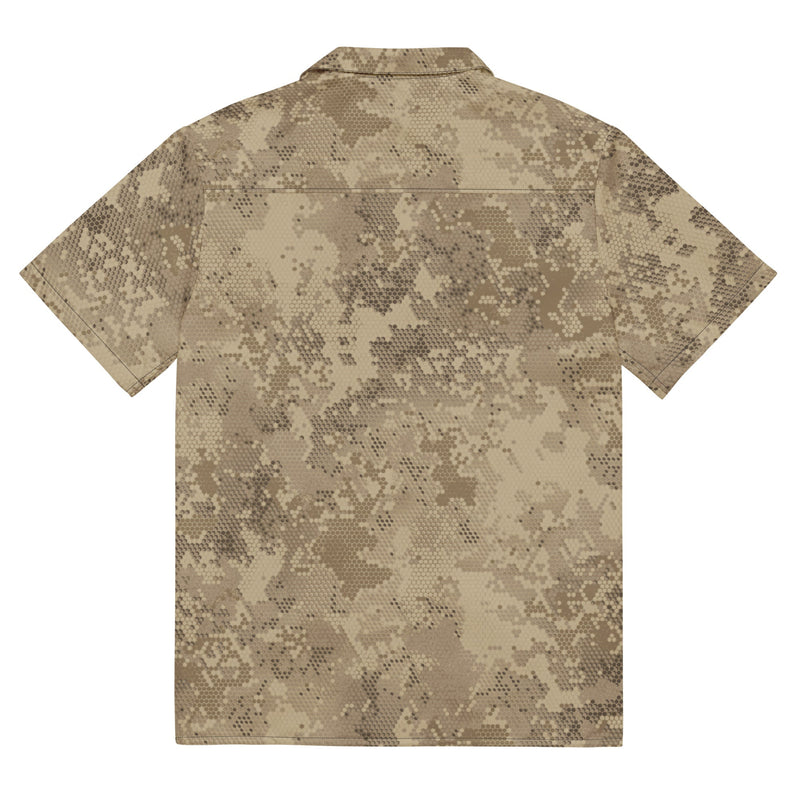 Hex Rattlesnake Desert CAMO Unisex Short-Sleeve Button Shirt - Button-Up