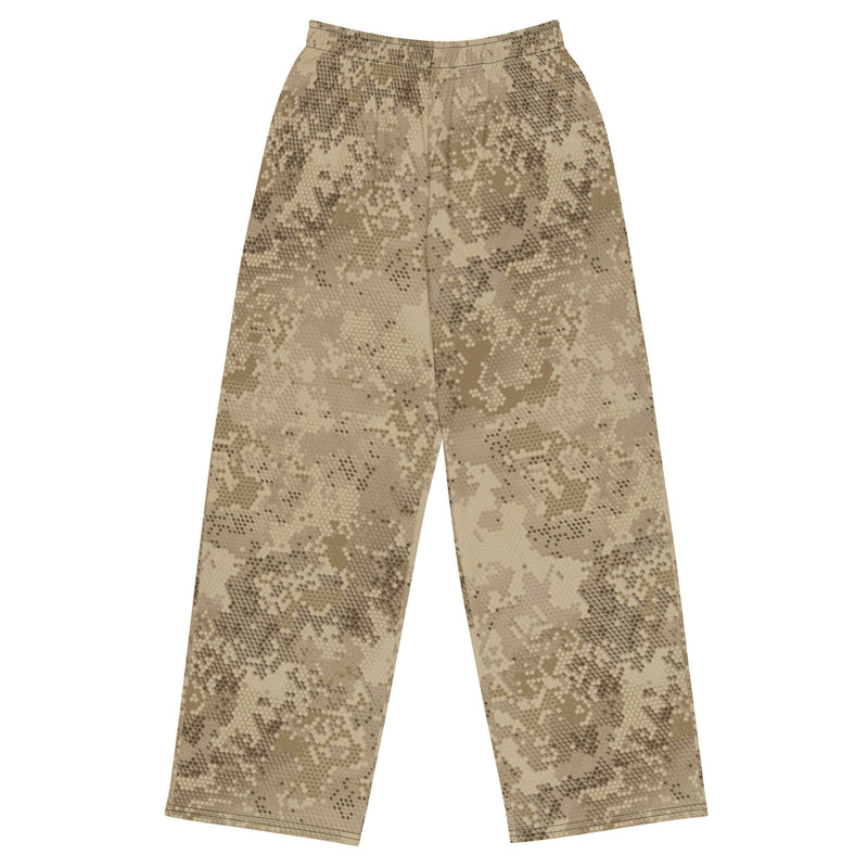 Hex Rattlesnake Desert CAMO Unisex Wide-Leg Leisure Pants - 2XS - Pant