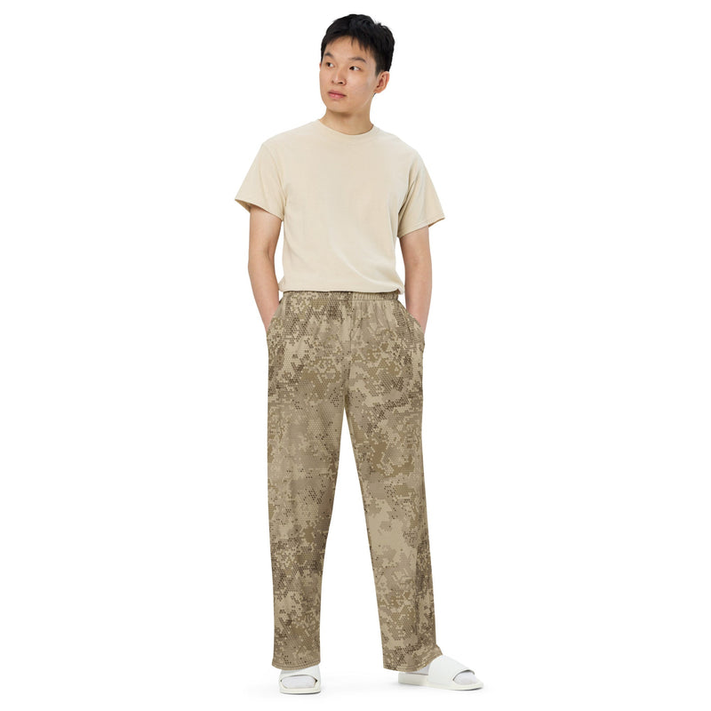 Hex Rattlesnake Desert CAMO Unisex Wide-Leg Leisure Pants - Pant