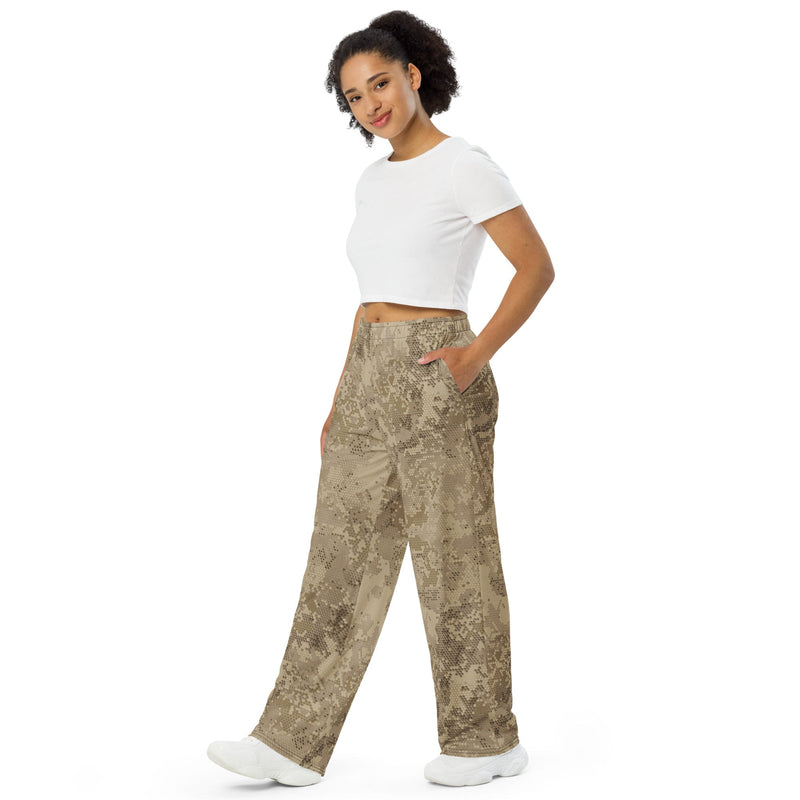 Hex Rattlesnake Desert CAMO Unisex Wide-Leg Leisure Pants - Pant