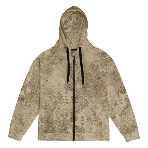 Hex Rattlesnake Desert CAMO Unisex Zip Hoodie - 2XS