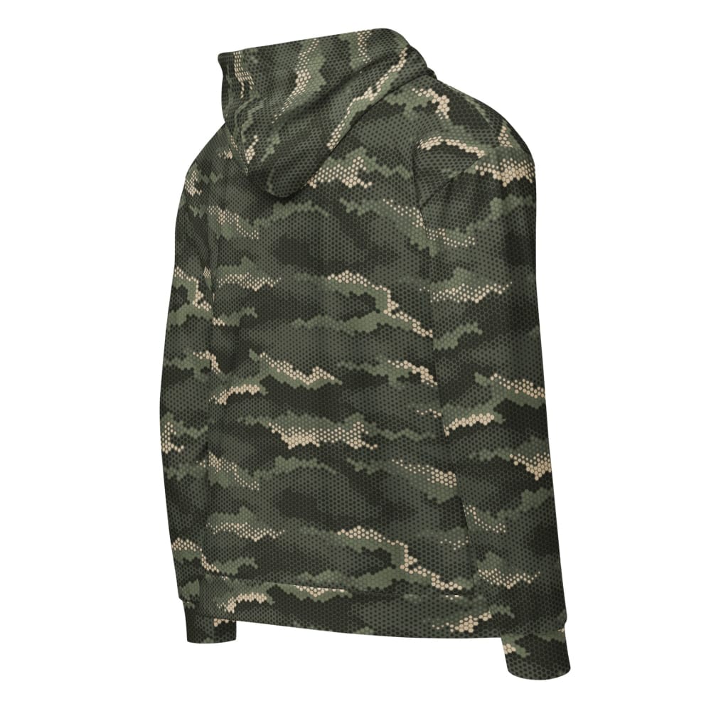 Hexagon CAMO Unisex zip hoodie