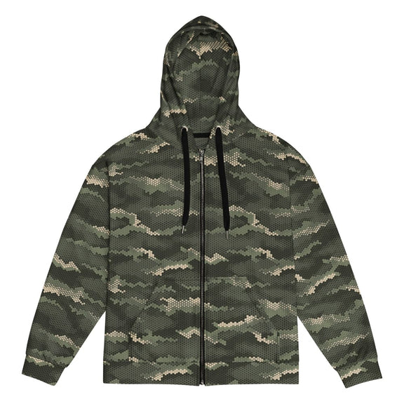 Hexagon CAMO Unisex zip hoodie