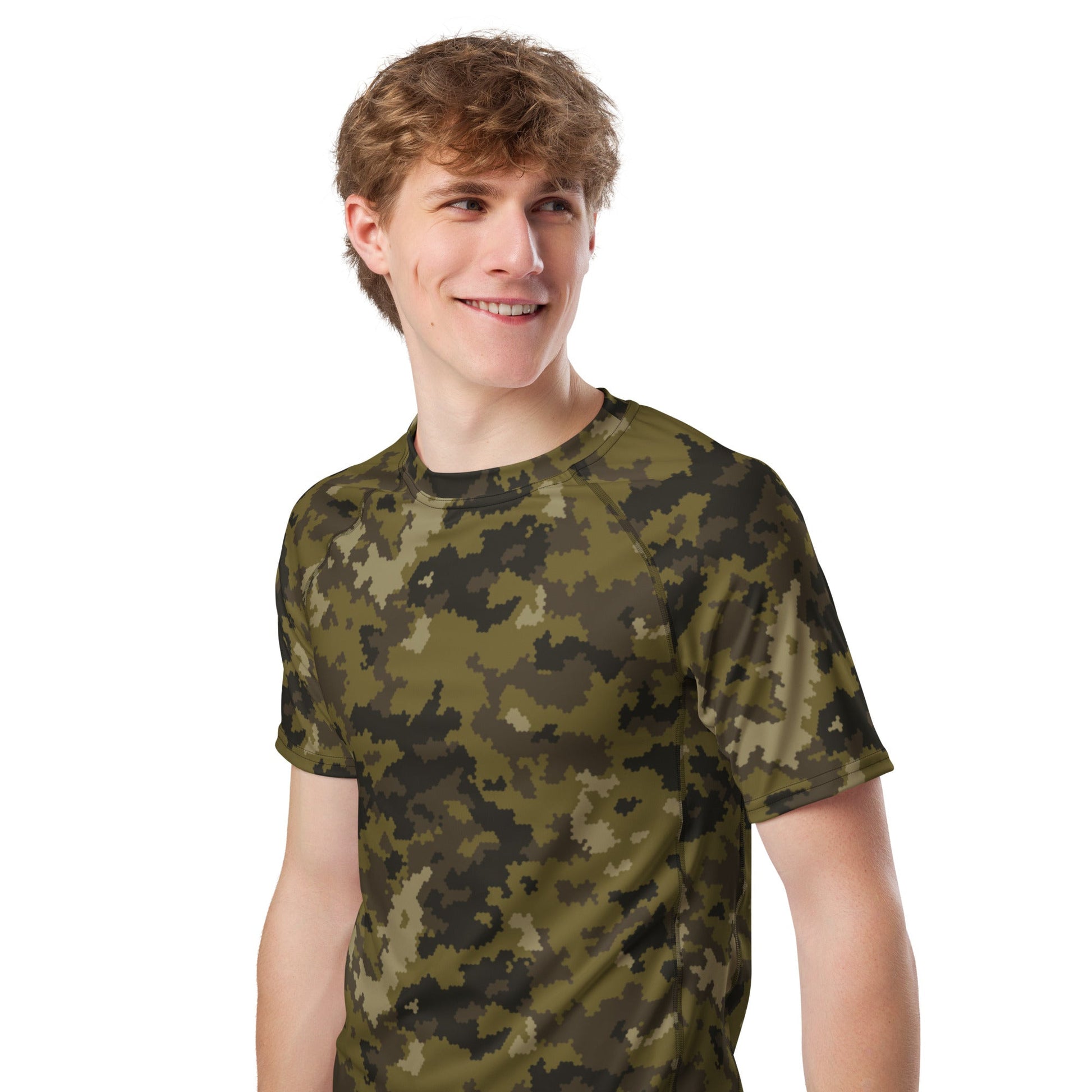 HexTarn Mountain CAMO Mens Short-Sleeve Rash Guard - Short-sleeve Guards