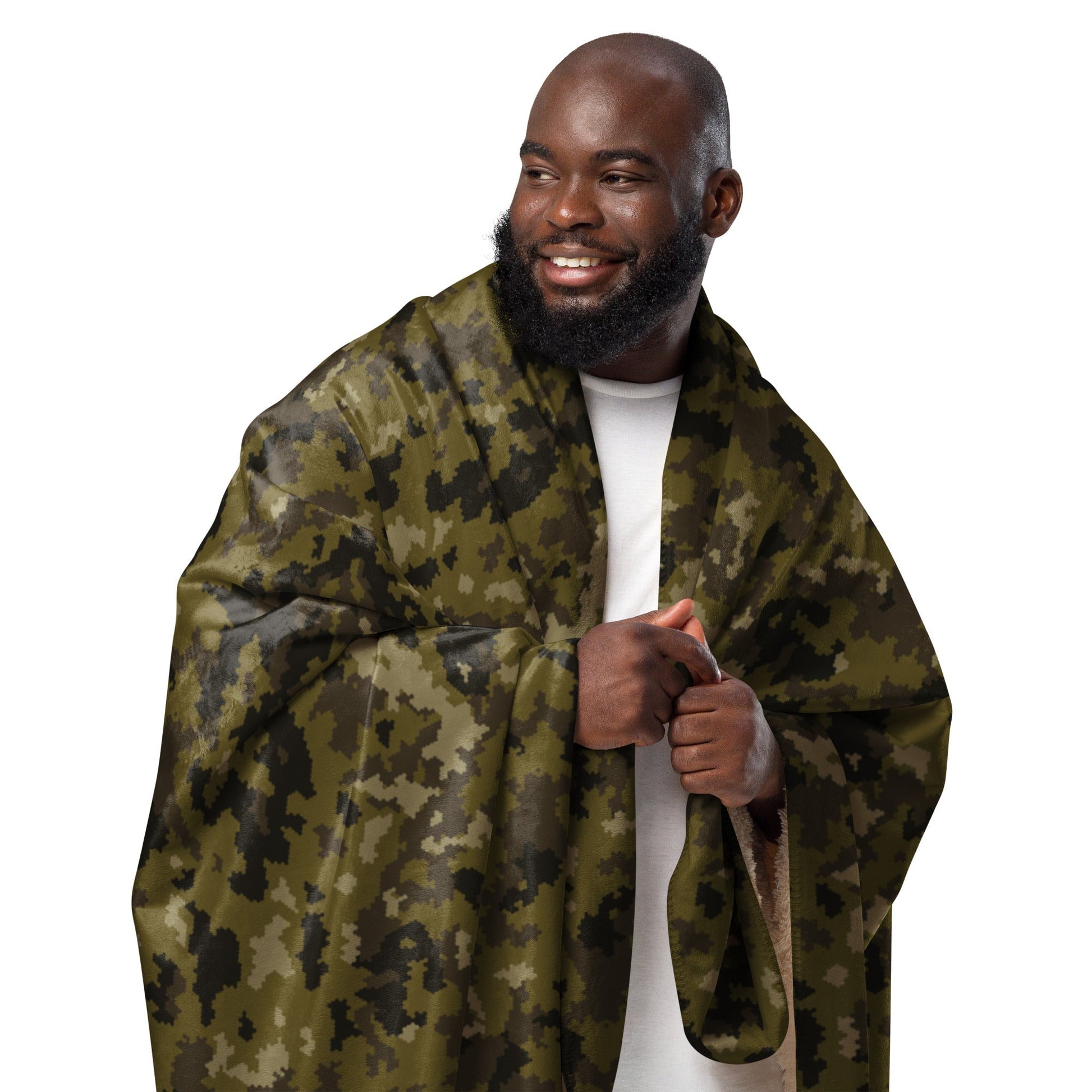 HexTarn Mountain CAMO Sherpa Blanket