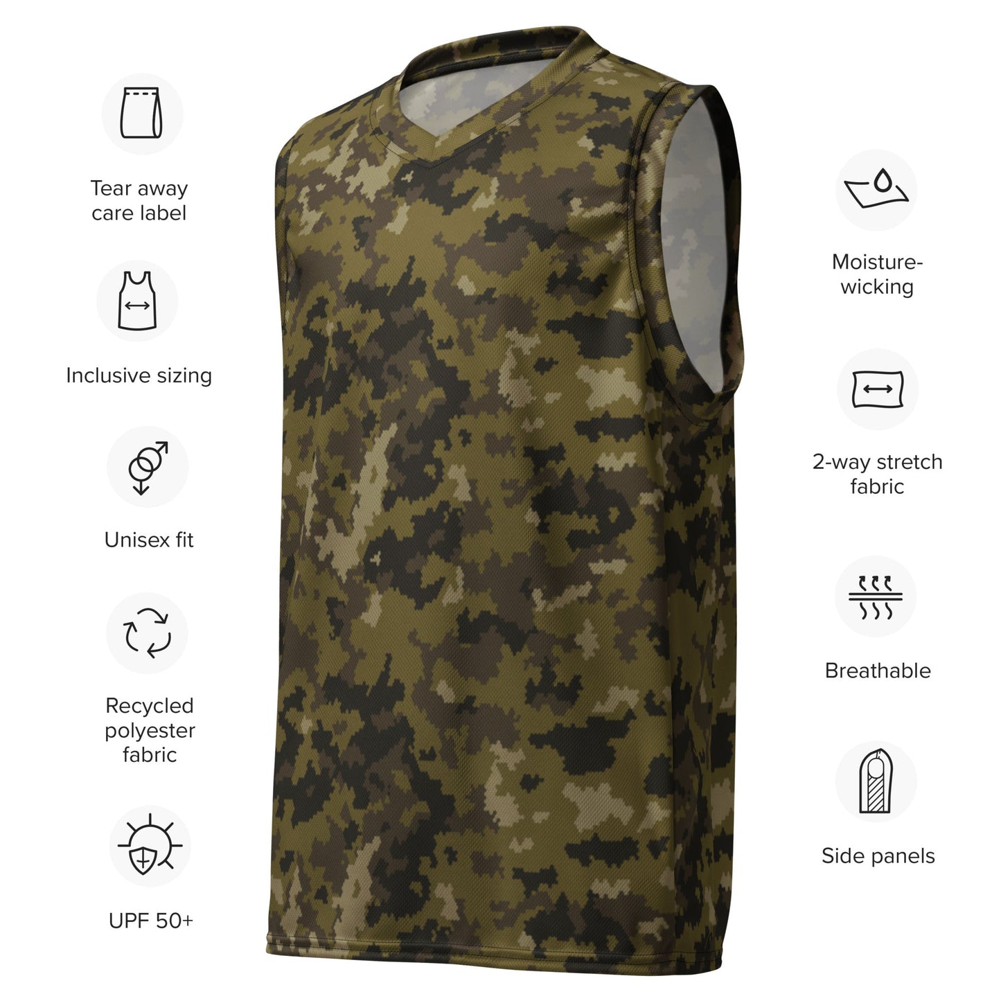 HexTarn Mountain CAMO Unisex Basketball Jersey