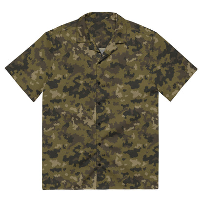 HexTarn Mountain CAMO Unisex Short-Sleeve Button Shirt - 2XS