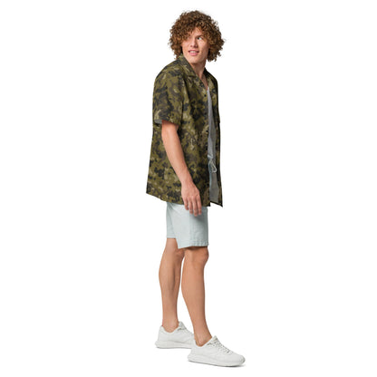 HexTarn Mountain CAMO Unisex Short-Sleeve Button Shirt