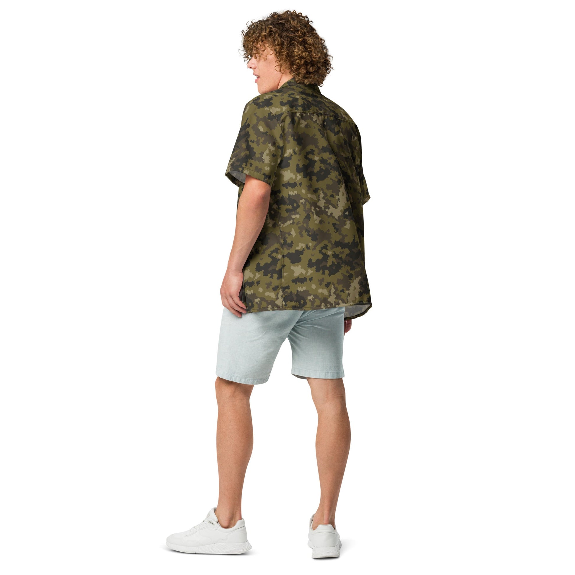 HexTarn Mountain CAMO Unisex Short-Sleeve Button Shirt