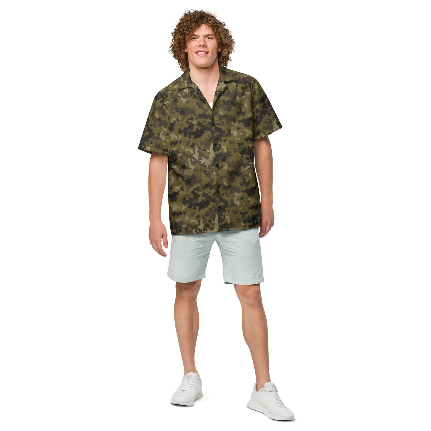 HexTarn Mountain CAMO Unisex Short-Sleeve Button Shirt
