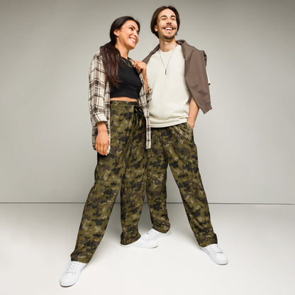 HexTarn Mountain CAMO Unisex Wide-leg Joggers - 2XS - Wide-Leg
