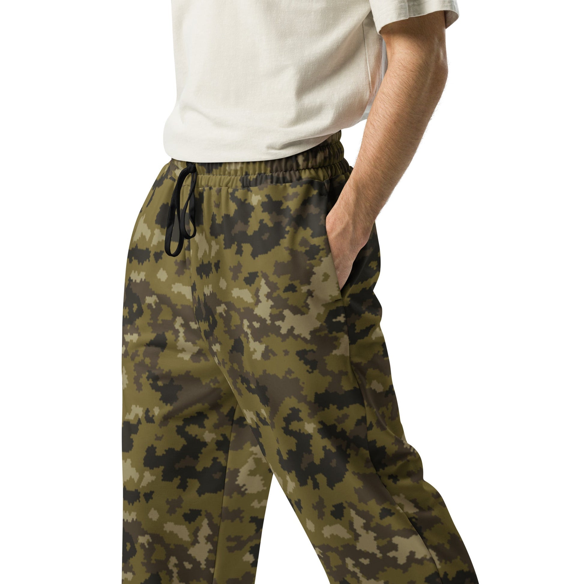 HexTarn Mountain CAMO Unisex Wide-leg Joggers - Wide-Leg