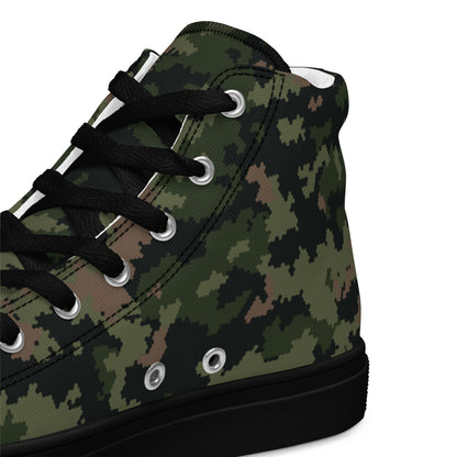 HexTarn Tropical CAMO Mens high top canvas shoes - High Top Canvas Shoes