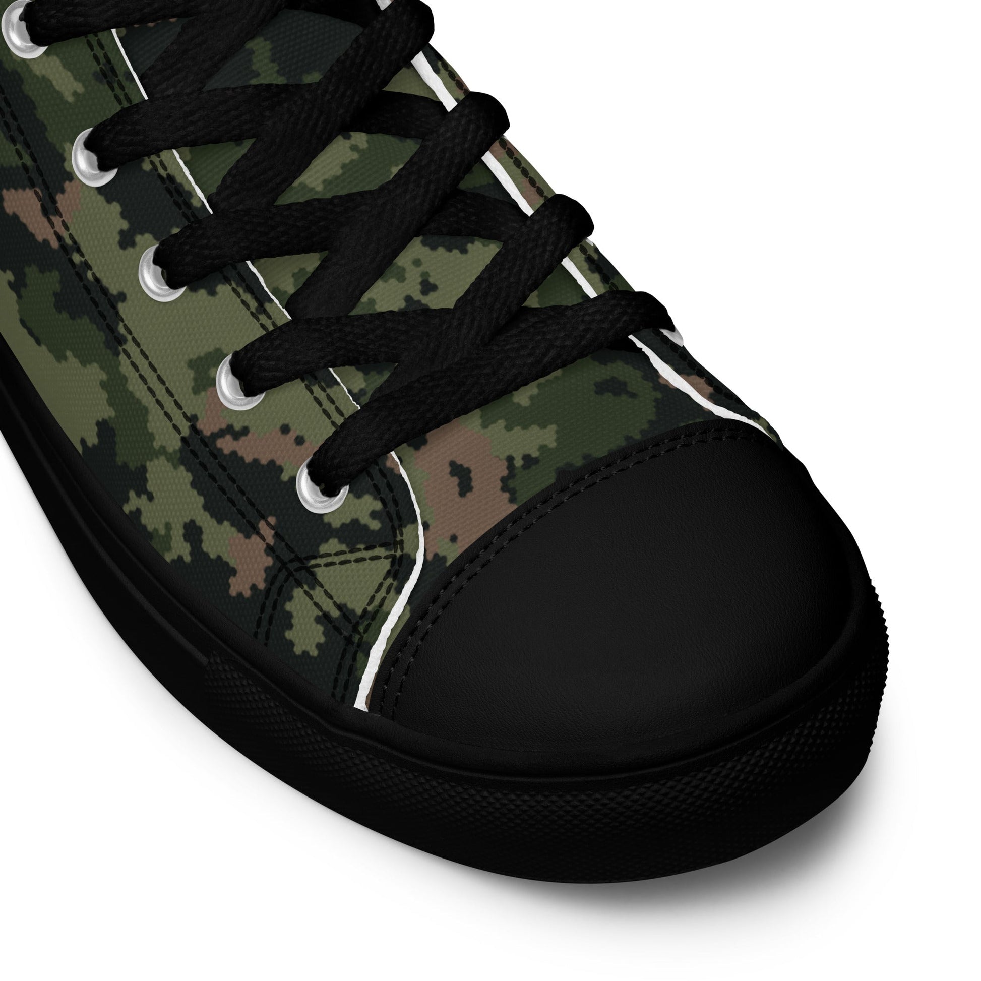 HexTarn Tropical CAMO Mens high top canvas shoes - High Top Canvas Shoes