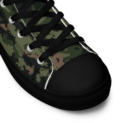 HexTarn Tropical CAMO Mens high top canvas shoes - High Top Canvas Shoes