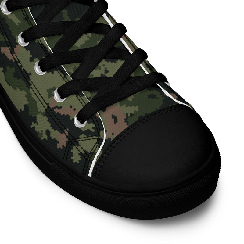 HexTarn Tropical CAMO Mens High-Top Canvas Shoes