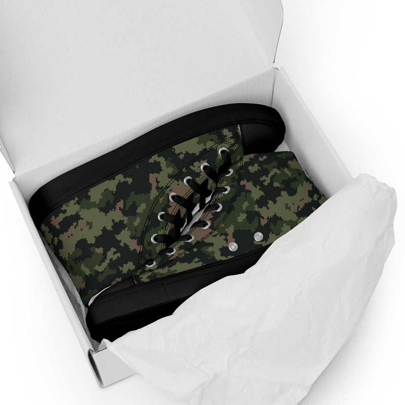 HexTarn Tropical CAMO Mens High-Top Canvas Shoes