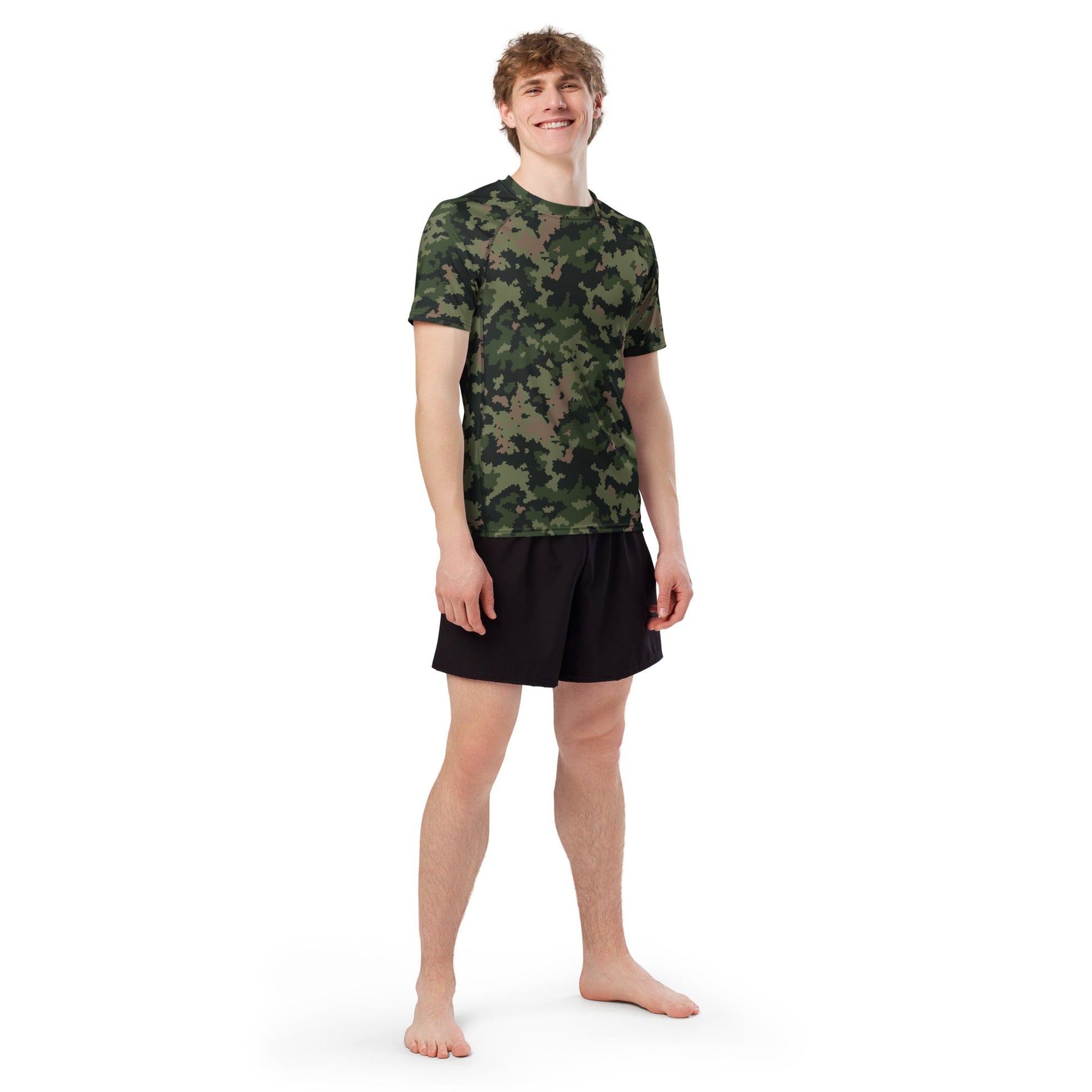 HexTarn Tropical CAMO Mens Short-Sleeve Rash Guard - Short-sleeve Guards
