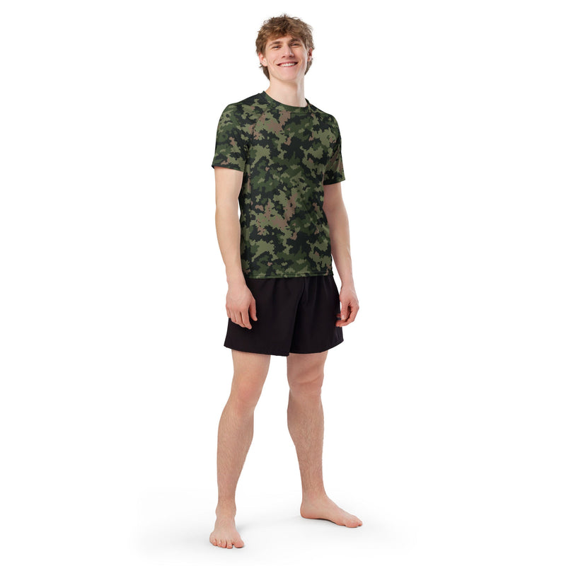 HexTarn Tropical CAMO Mens Short-Sleeve Rash Guard