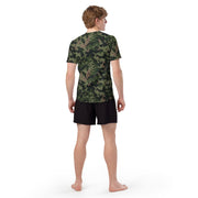 HexTarn Tropical CAMO Mens Short-Sleeve Rash Guard