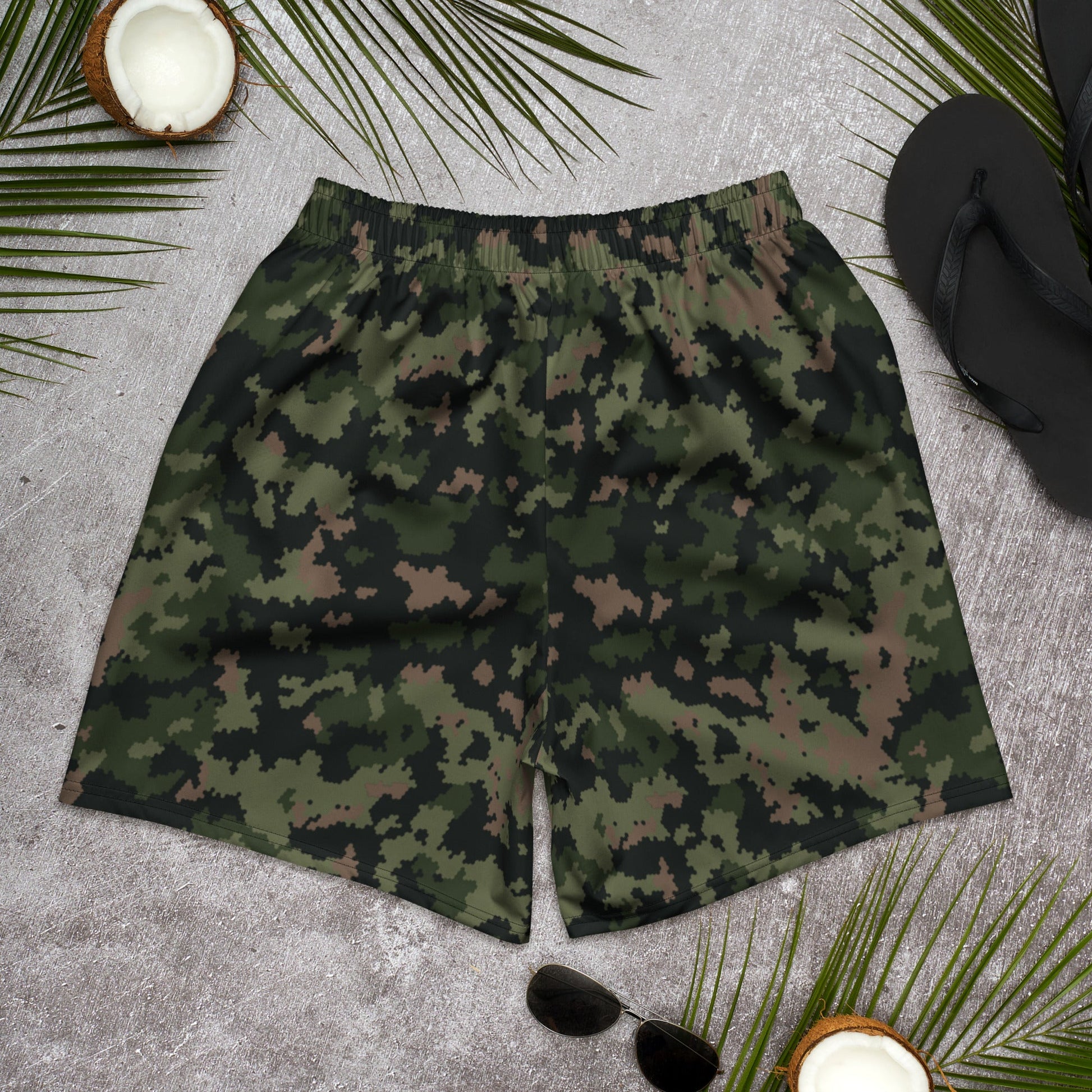 HexTarn Tropical CAMO Unisex Athletic Long Shorts