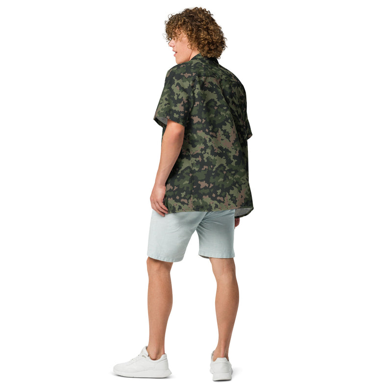 HexTarn Tropical CAMO Unisex Short-Sleeve Button Shirt