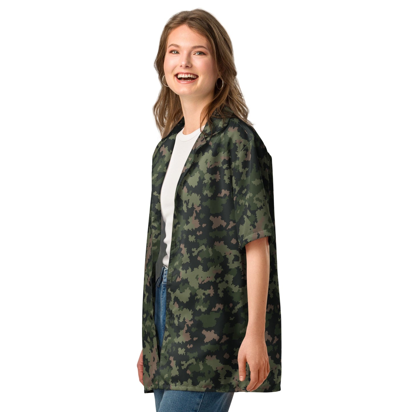 HexTarn Tropical CAMO Unisex button shirt - Button Shirts