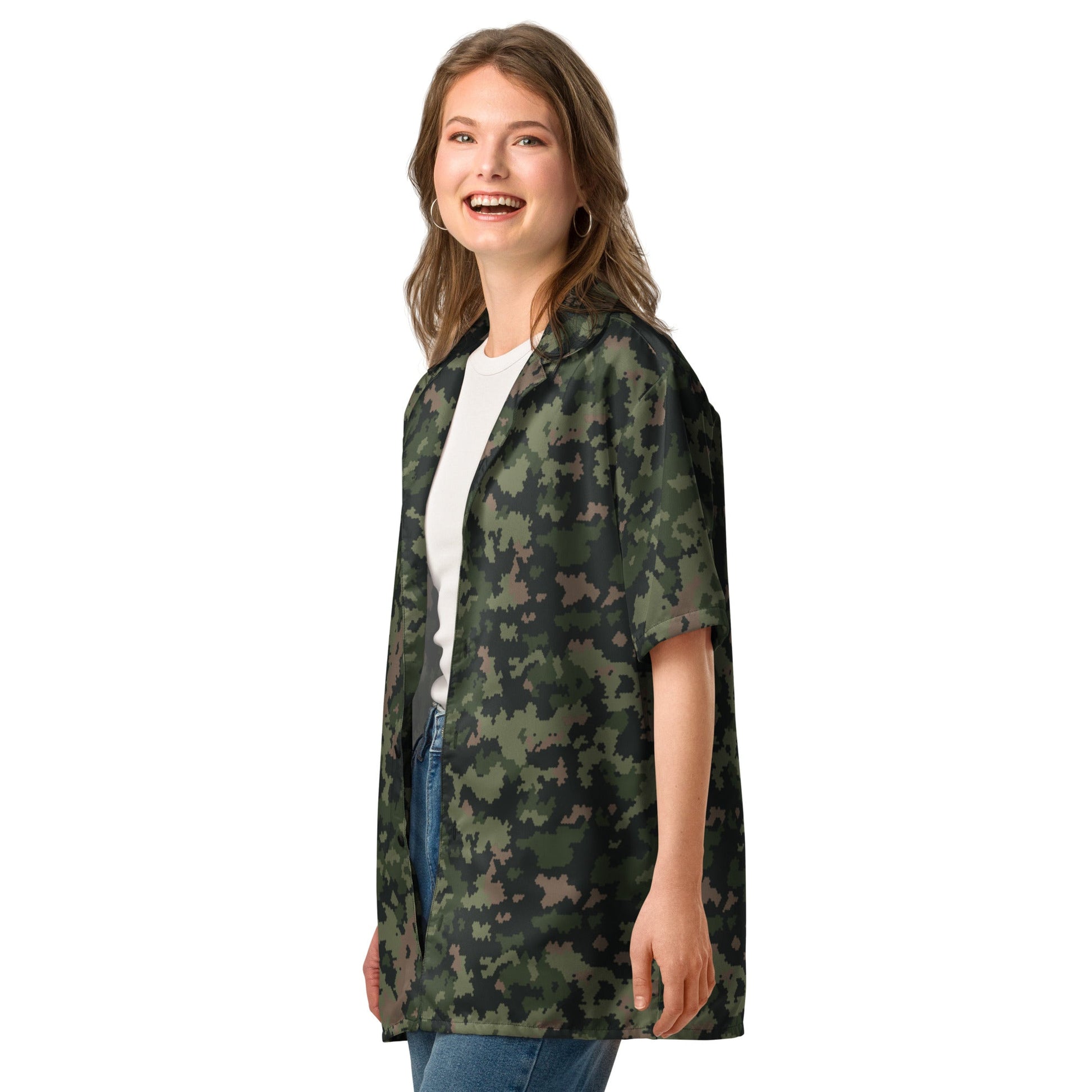 HexTarn Tropical CAMO Unisex button shirt - Button Shirts