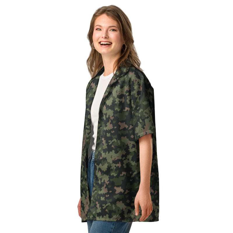 HexTarn Tropical CAMO Unisex Short-Sleeve Button Shirt