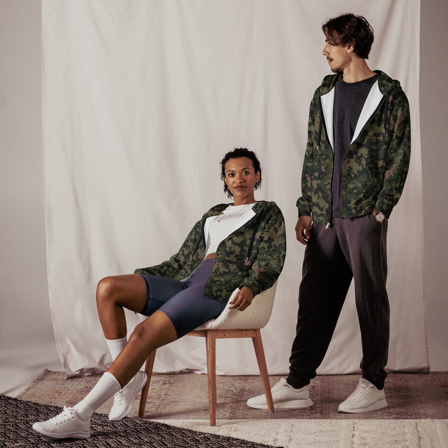 HexTarn Tropical CAMO Unisex zip hoodie - Zip Hoodies