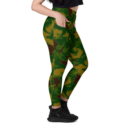 Hungarian 1967 Leaf CAMO Leggings with pockets - Womens With Pockets