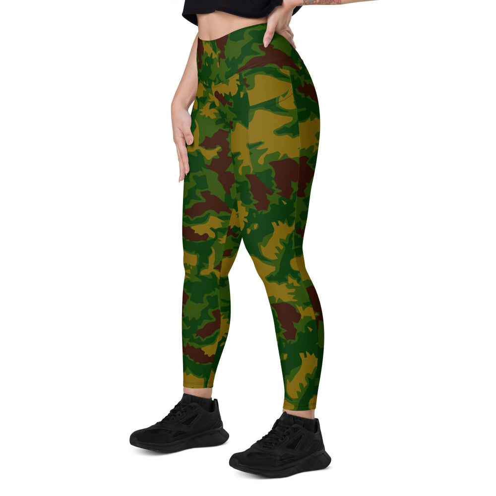 Hungarian 1967 Leaf CAMO Leggings with pockets - Womens With Pockets