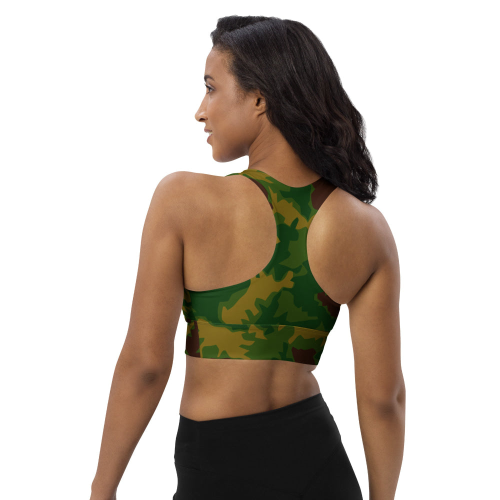 Hungarian 1967 Leaf CAMO Longline sports bra - Womens Sports Bra