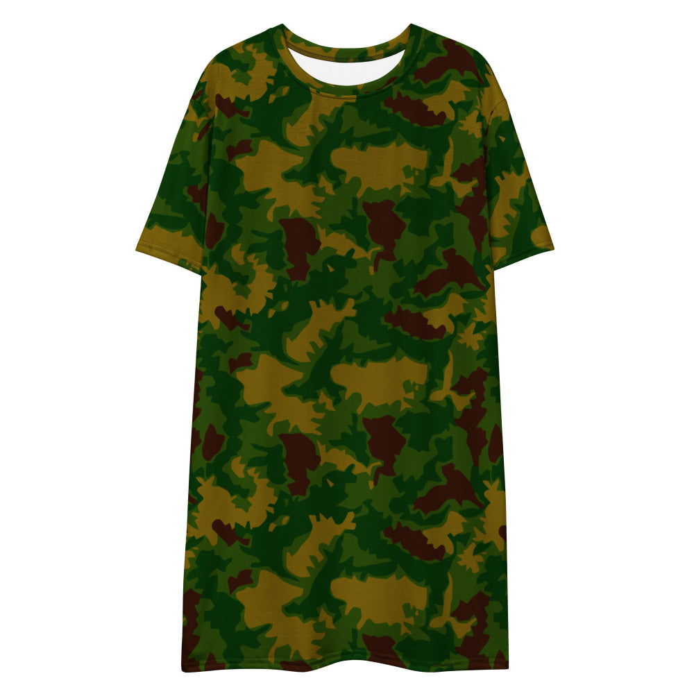 Hungarian 1967 Leaf CAMO T-shirt dress - Womens T-Shirt Dress