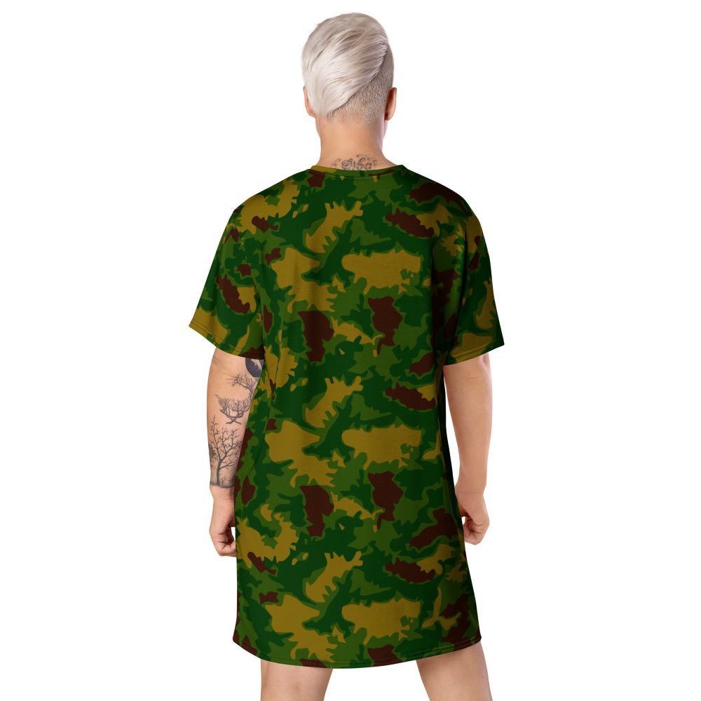 Hungarian 1967 Leaf CAMO T-shirt dress - Womens T-Shirt Dress