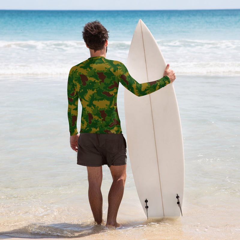 Leaf Hungarian Woodland CAMO Mens Long-Sleeve Rash Guard