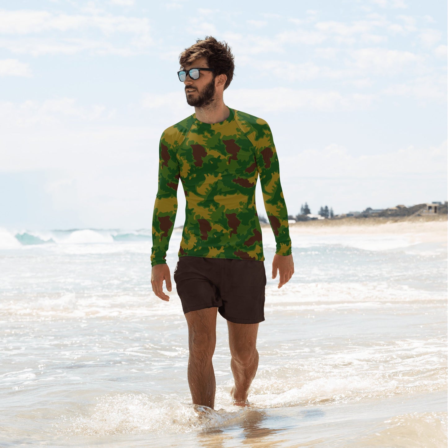 Hungarian Leaf CAMO Mens Long-sleeve Rash Guard - XS - Guards