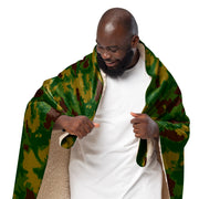 Leaf Hungarian Woodland CAMO Sherpa Blanket