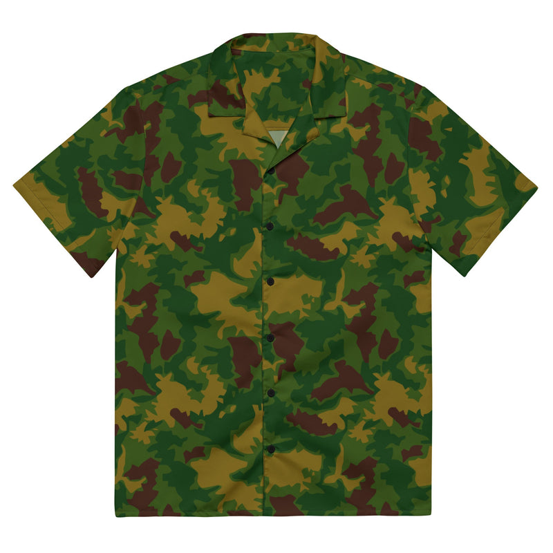 Leaf Hungarian Woodland CAMO Unisex Short-Sleeve Button Shirt - 2XS - Button-Up