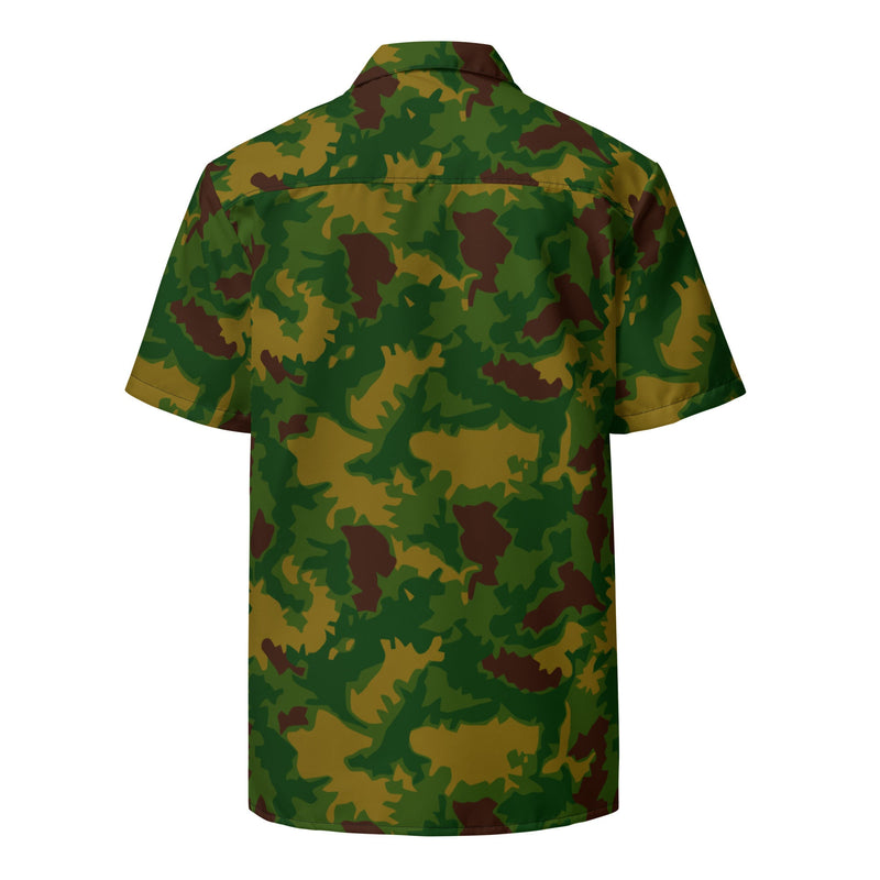 Leaf Hungarian Woodland CAMO Unisex Short-Sleeve Button Shirt - Button-Up