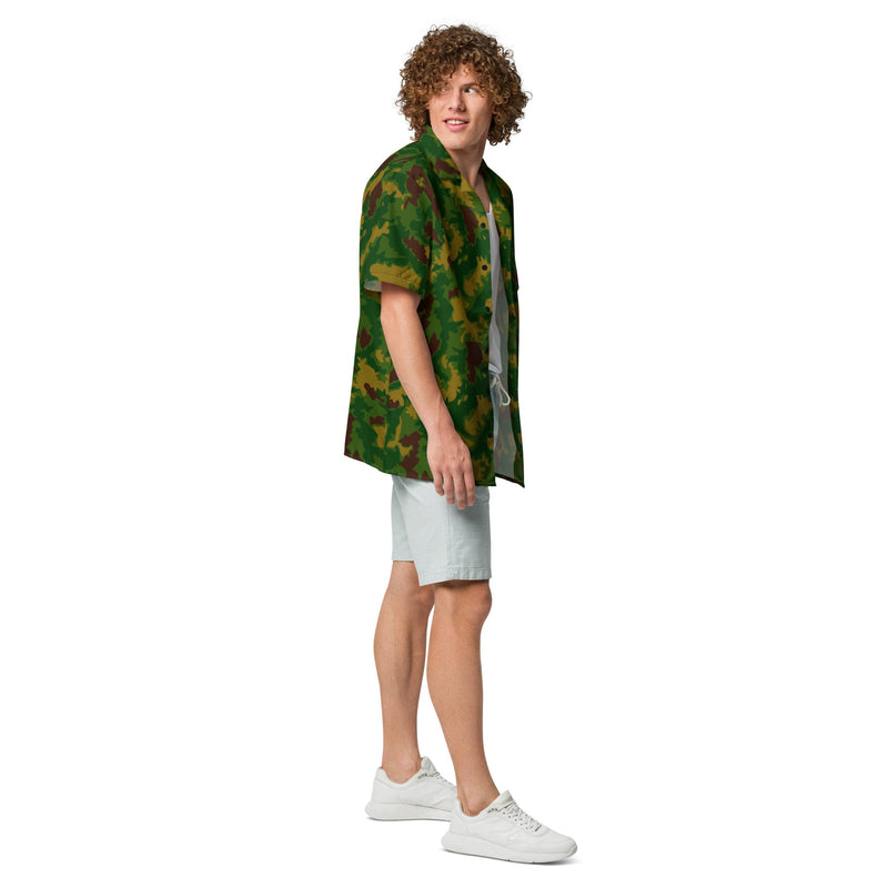 Leaf Hungarian Woodland CAMO Unisex Short-Sleeve Button Shirt - Button-Up
