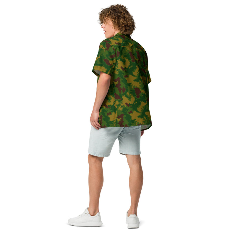 Leaf Hungarian Woodland CAMO Unisex Short-Sleeve Button Shirt - Button-Up