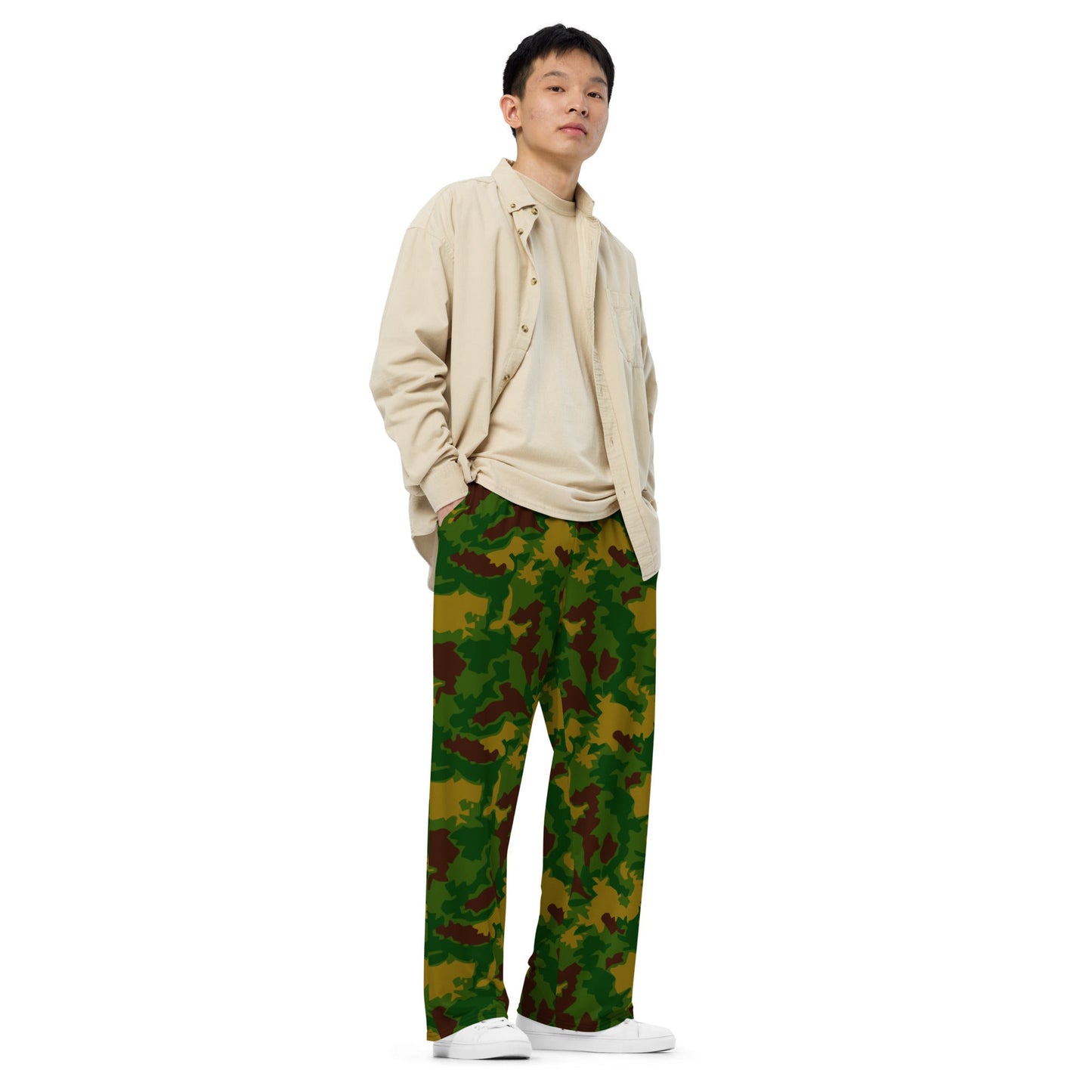 Hungarian Leaf CAMO unisex wide-leg pants - Wide-leg Pants