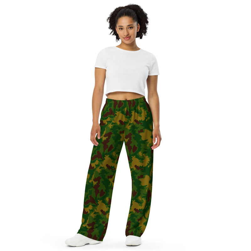 Leaf Hungarian Woodland CAMO Unisex Wide-Leg Leisure Pants - Pant